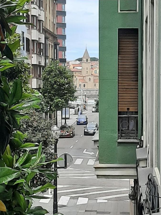Apartamento Bonito piso en Gijon Centro Playa Exterior foto